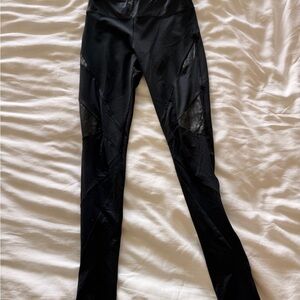 SOLOW Black Leggings with Mesh Detail